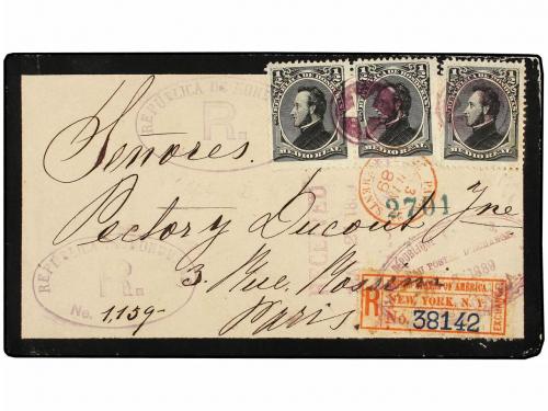 ✉ HONDURAS. Sc. 32 (5). 1889. HONDURAS a PARÍS. Sobre con fr