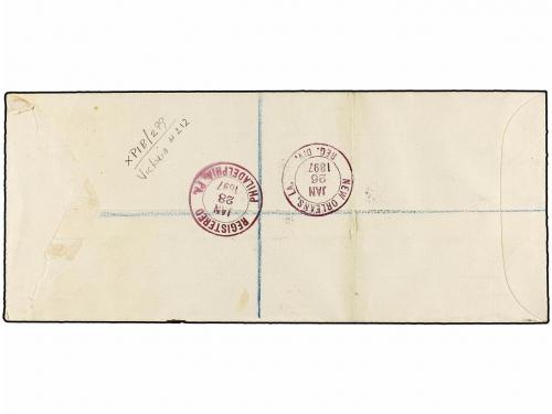 ✉ HONDURAS BRITANICA. Sg. 50. 1897. BELIZE to PHILADELPHIA. 