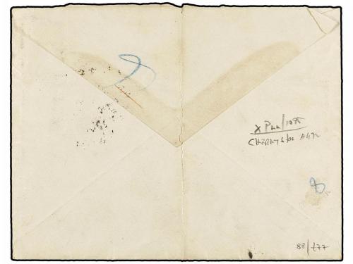 ¿ EGIPTO. 1896. ALEXANDRIE to PAPAIKON (Hawaii). 1 pi. blue