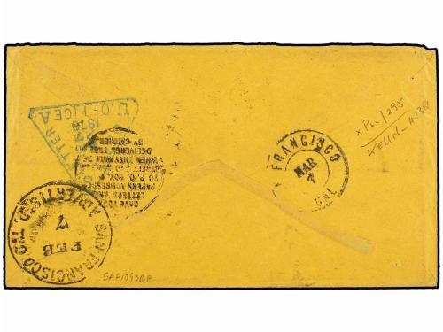 ✉ MEXICO. Sc. 107. 1876. MAZATLÁN a SAN FRANCISCO. 10 cts. n