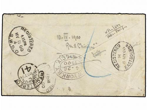 ¿ PANAMA. Sc. 18+F3. 1900. PANAMÁ a LONDRES. Carta certifica