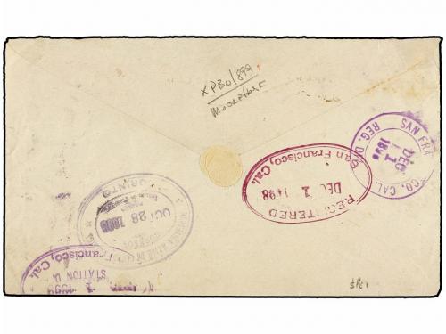 ¿ NICARAGUA. Sc. 102 (5). 1898. LEÓN a U.S.A. Carta certific