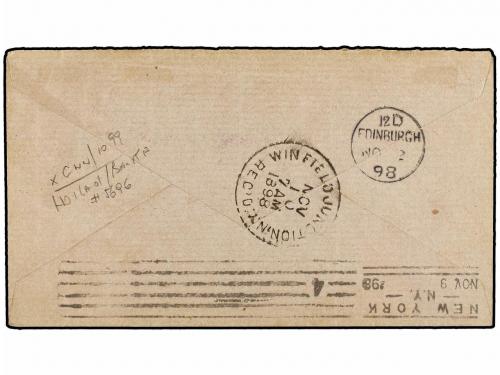 ✉ ISLANDIA. 1898. REYKJAVIK to U.S.A. Envelope franked with 