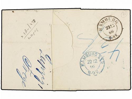 ✉ ALEMANIA ANTIGUOS ESTADOS: SAJONIA. Mi. 15, 16, 19. 1866. 