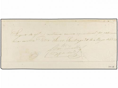 ¿ PANAMA. 1847 (20 Mayo). SANTIAGO a PANAMÁ. Plica Judicial