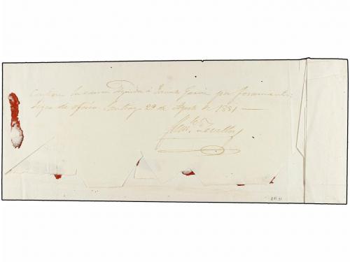 ¿ PANAMA. 1851 (29 Agosto). SANTIAGO a PANAMÁ. Plica Judicia