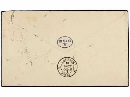 ¿ CHILE. Sc. 20, 23. 1881 (11 Mayo). VALPARAISO a FRANCIA. 1