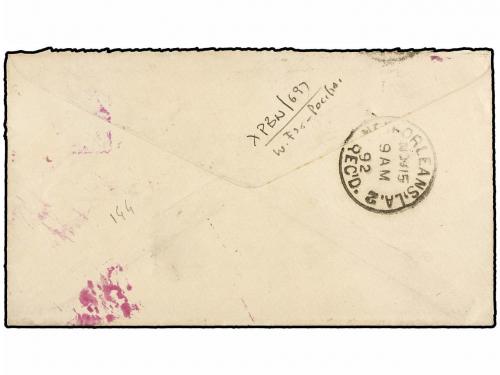 ✉ HONDURAS. Sc. 68. 1892. PUERTO CORTEZ a U.S.A. 10 cts. ver