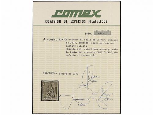 * ESPAÑA. Ed. 140. 10 pts. castaño lila. Buen centraje para 