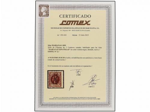 * COLONIAS ESPAÑOLAS: MARIANAS. Ed. 2. 3 ctvos. castaño. Muy