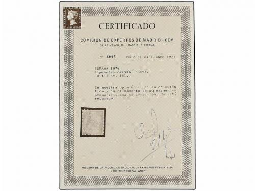 * ESPAÑA. Ed. 151. 4 pts. rosa. Buen centraje para esta emis