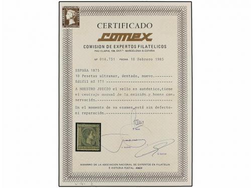 * ESPAÑA. Ed. 171. 10 pts. azul. Excelente centraje para est