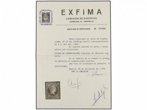 ° ESPAÑA. Ed. 43. 2 cuartos verde. MAGNÍFICO EJEMPLAR. Cert.