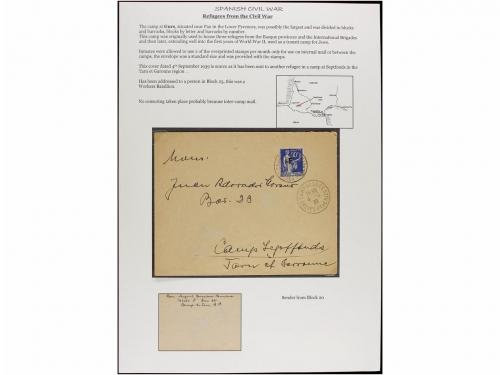 ✉ ESPAÑA GUERRA CIVIL. 1938-1942. CAMPOS DE REFUGIADOS ESPAÑ
