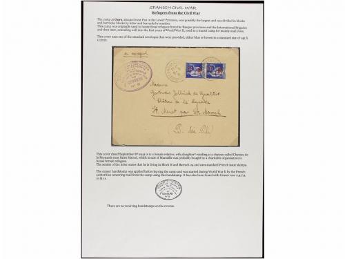 ✉ ESPAÑA GUERRA CIVIL. 1938-1942. CAMPOS DE REFUGIADOS ESPAÑ