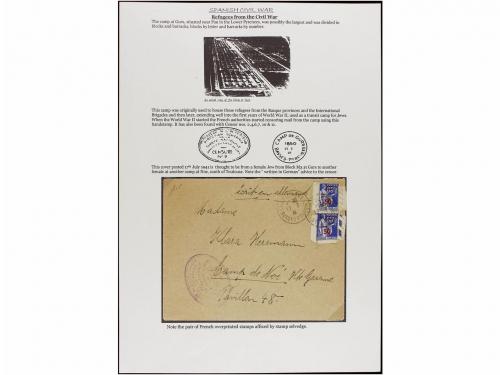 ✉ ESPAÑA GUERRA CIVIL. 1938-1942. CAMPOS DE REFUGIADOS ESPAÑ