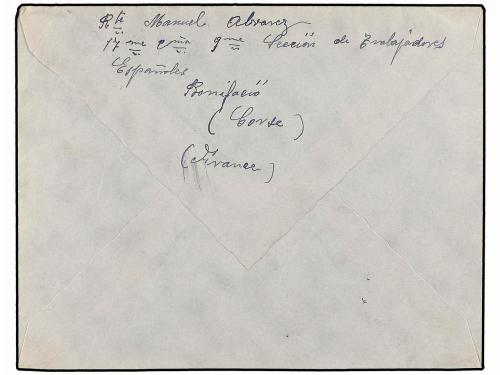 ✉ ESPAÑA GUERRA CIVIL. 1939 (14-8). REFUGIADOS ESPAÑOLES EN 