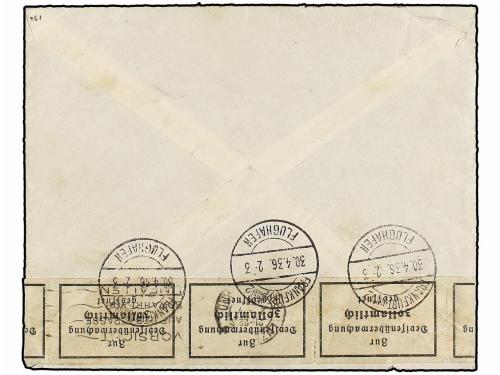 ✉ ALEMANIA. 1936. FRANKFURT to BASEL. CRASH MAIL. Envelope c
