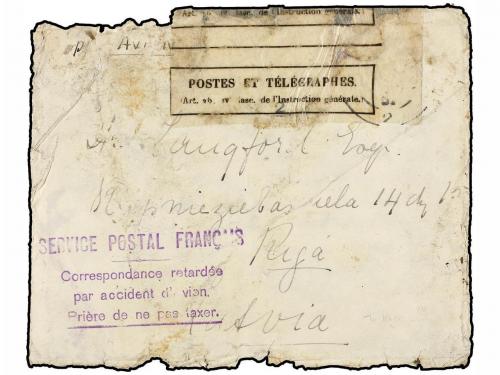 ✉ MALAYA. 1937. MALASIA to RIGA (Latvia). CRASH MAIL. "Cygnu