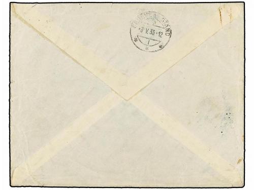 ✉ INDOCHINA. 1933. SAIGON to MARSEILLE. CRASH MAIL. Cover cr