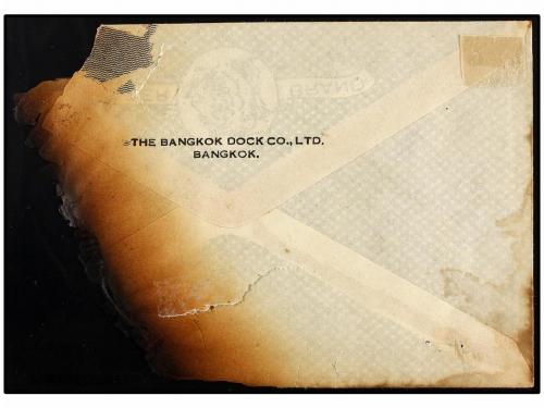 ✉ SIAM. 1935. BANGKOK to ENGLAND. CRASH MAIL. Cover demaged 