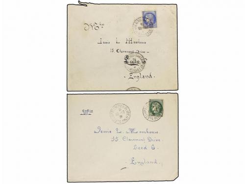 ✉ ESPAÑA. 1939. REFUGIADOS EN FRANCIA. Conjunto de ocho sobr