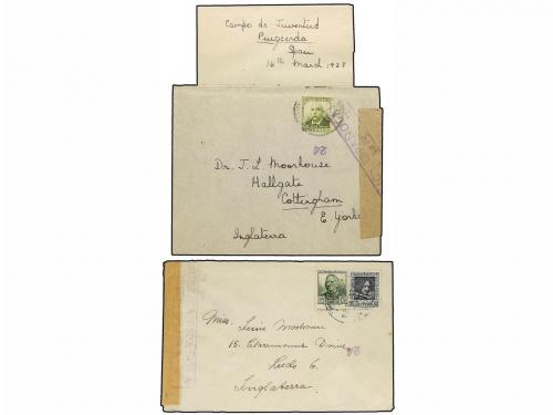 ✉ ESPAÑA GUERRA CIVIL. 1938. BRIGADAS INTERNACIONALES. Dos c