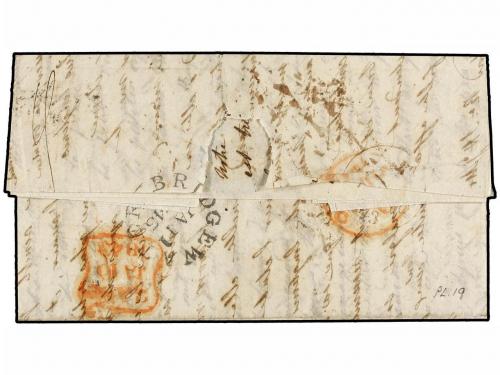 ✉ ANTILLAS DANESAS. 1845. SAINT THOMAS to LONDON. Entire let