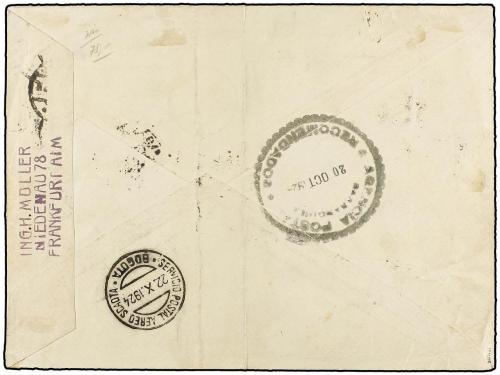 ✉ ALEMANIA. 1924. BERLÍN to BOGOTÁ. 10 pf., 20 pf. and 30 pf