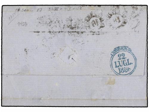 ✉ ALEMANIA ANTIGUOS ESTADOS: BAVIERA. 1856. AUGSBURG to MODE