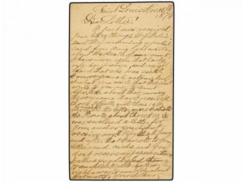 ✉ ESTADOS UNIDOS. 1874. ST. LOUIS to BASEL and redirected to