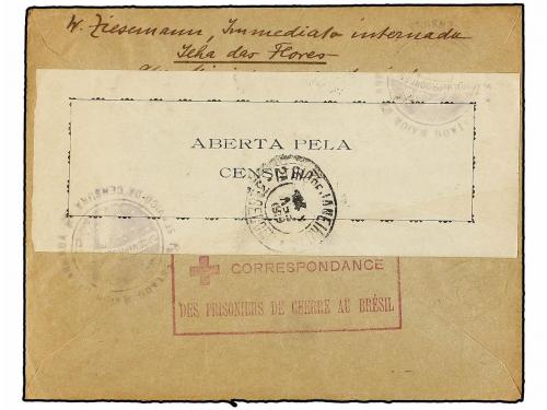 ✉ BRASIL. 1919. RÍO DE JANEIRO a SUIZA. 10 r., 20 r. (2), 50