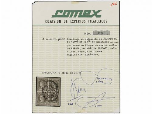 ° ESPAÑA. Ed. 52 (4). 4 cuartos amarillo. Bloque de cuatro, 