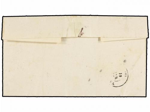 ✉ ESPAÑA. Ed. 52. 1861. BUÑOL a VALENCIA. 4 cuartos amarillo