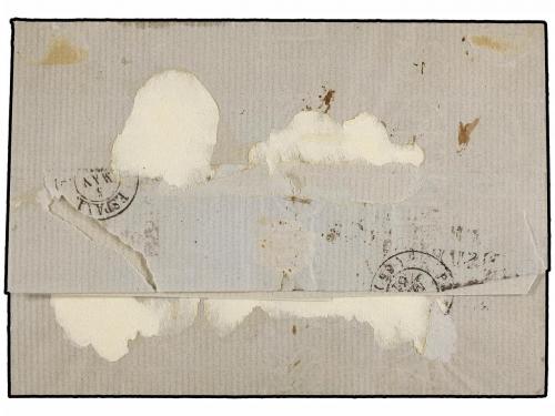 ✉ ESPAÑA. Ed. 53. 1861. LA BISBAL a PERPIGNAN. 12 cuartos ro