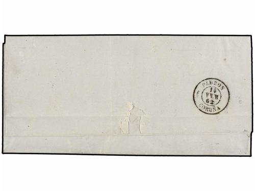 ✉ ESPAÑA. Ed. 52. 1862. SANTA EUGENIA a CESURES. 4 cuartos a