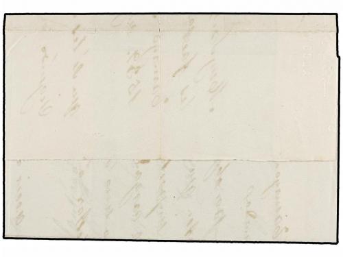 ✉ ESPAÑA. Ed. 52. 1860. ALCOY a GRANADA. 4 cuartos amarillo,