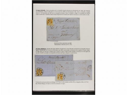 ✉ ESPAÑA. 4 cuartos amarillo COLECCIÓN DE CORREO MARÍTIMO. C