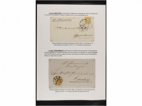 ✉ ESPAÑA. 4 cuartos amarillo COLECCIÓN DE CORREO MARÍTIMO. C