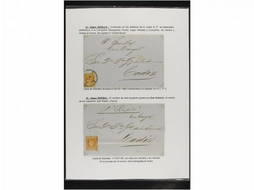 ✉ ESPAÑA. 4 cuartos amarillo COLECCIÓN DE CORREO MARÍTIMO. C