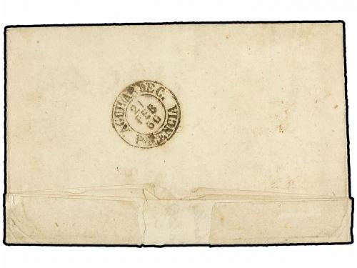 ✉ ESPAÑA. Ed. 48+52. 1860 (18 Febrero). VALLADOLID a AGUILAR
