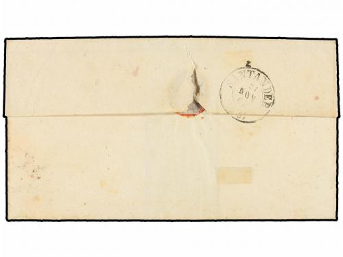 ✉ ESPAÑA. Ed. 52. 1860. TORRELAVEGA a SANTANDER. 4 cuartos a