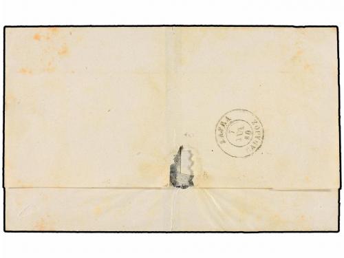 ✉ ESPAÑA. Ed. 52. 1860. FREGENAL a ZAFRA. 4 cuartos amarillo