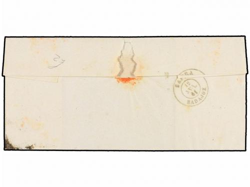 ✉ ESPAÑA. Ed. 52. 1861. OLIVENZA a ZAFRA. 4 cuartos amarillo