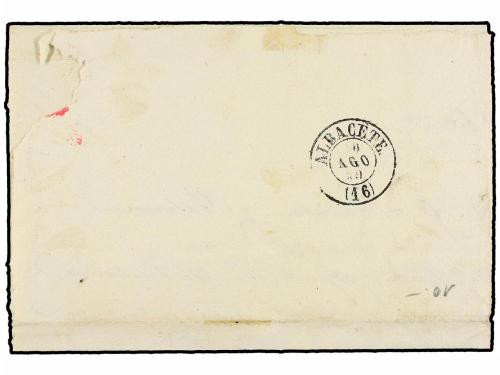 ✉ ESPAÑA. Ed. 52. 1860. CASAS IBÁÑEZ a ALBACETE. 4 cuartos a