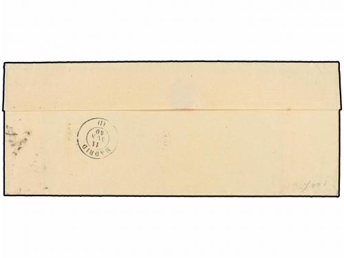 ✉ ESPAÑA. Ed. 52. 1860. SAN FERNANDO a MADRID. 4 cuartos ama