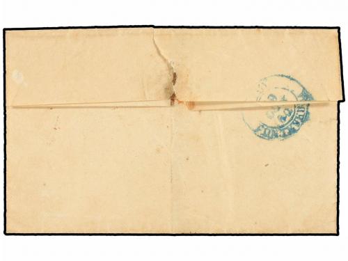 ✉ ESPAÑA. Ed. 52. 1860. LA CAÑIZA a TUY. 4 cuartos amarillo.