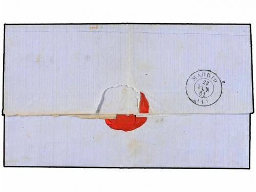✉ ESPAÑA. Ed. 52. 1861. GUADARRAMA a MADRID. 4 cuartos amari