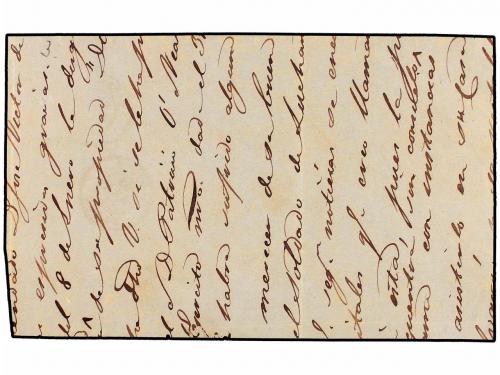 ✉ ESPAÑA. Ed. 52. 1860. FRONTAL circulado a ALGECIRAS. 4 cua