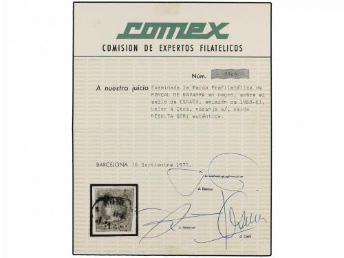 ° ESPAÑA. Ed. 52. 4 cuartos amarillo, mat. ovalado de carter